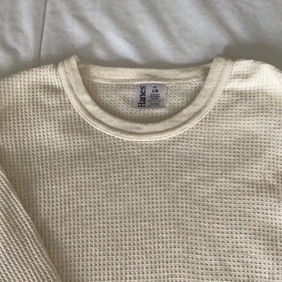 Hanes Thermal Shirt Cream Colored Never 